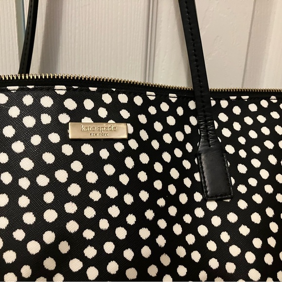 Kate Spade Polka Dot Tote Bag - Black & White - Picture 2 of 3